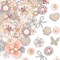 48 Pcs Rhinestone Buttons for Crafts Clothes Faux Pearl Embellishments